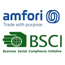 Amfori BSCI trade with purpose badge